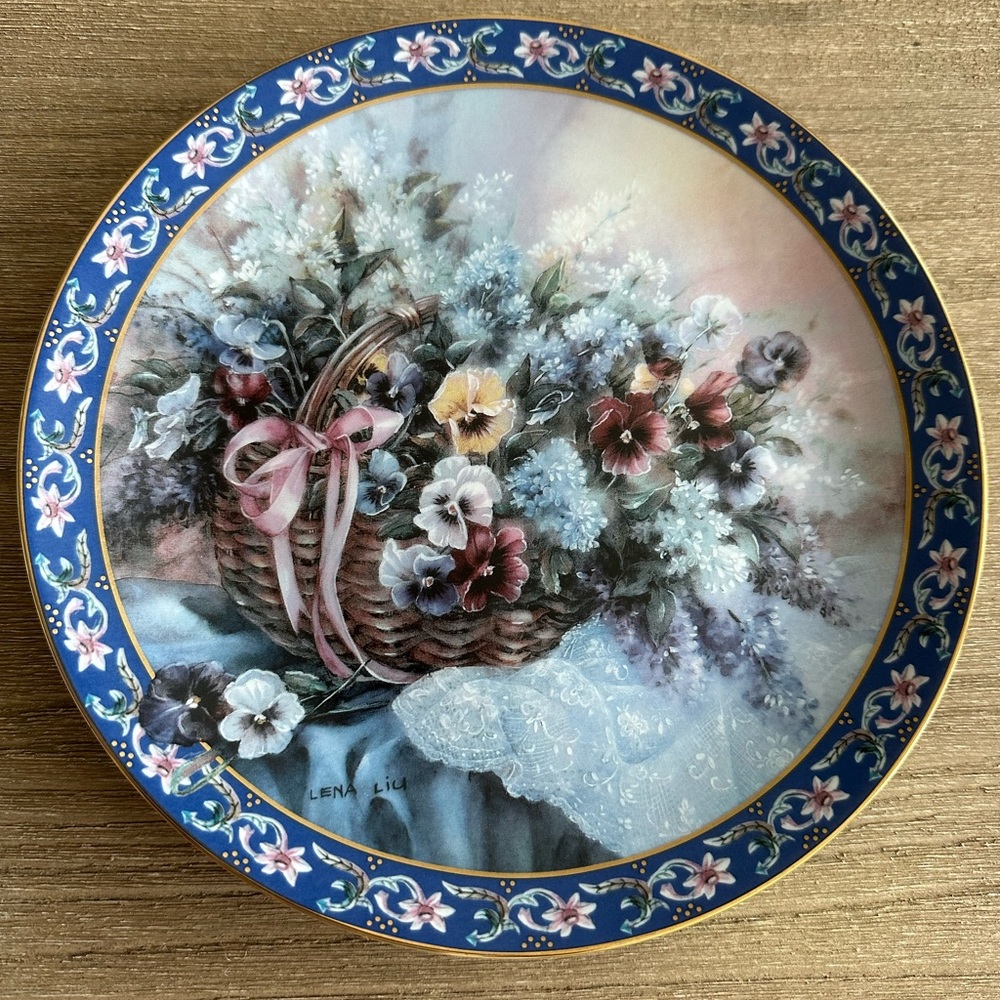 Basket Bouquet limited edition collectors plate